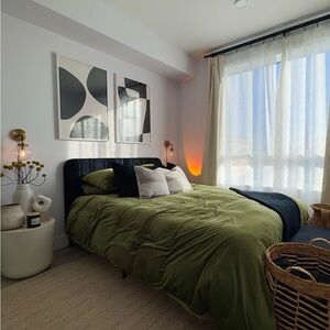 NEW KING Green Velvety SUPER SOFT LUXURY  3 PC DUVET SET - NO INSERT